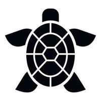 Cute turtle icon, simple style vector