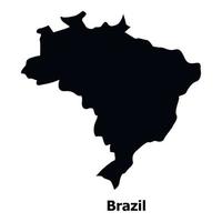 Brazil map icon, simple style vector