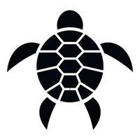 Reptile turtle icon, simple style vector