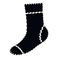 Natural wool sock icon, simple style vector