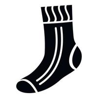 Fabric sock icon, simple style vector