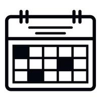 Cell calendar icon, simple style vector