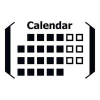 icono de calendario de información, estilo simple vector