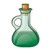 Oil bottle icon, cartoon style vector