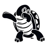 icono de tortuga bailando, estilo simple vector