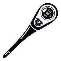 Diagnostic thermometer icon, simple style vector