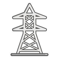 Electric tower icon, cartoon style vector