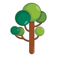 icono de árbol, estilo de dibujos animados vector