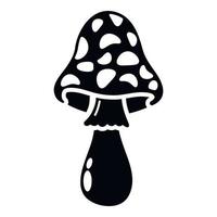Poison mushroom icon, simple style vector