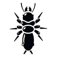 Poison insect icon, simple style vector