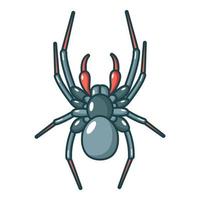 icono de araña, estilo de dibujos animados vector