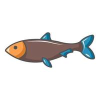 icono de pescado nórdico, estilo de dibujos animados vector