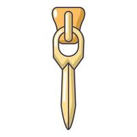 Zip icon, cartoon style vector