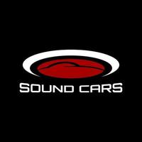 vector de diseño de icono de logotipo de coche de sonido