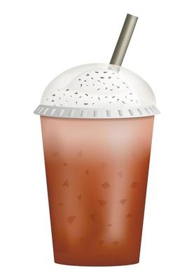 Ice new coffee icon, realistic style