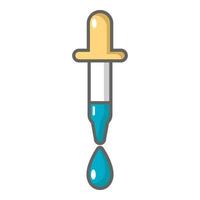 Pipette icon, cartoon style vector