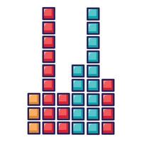 Equalizer icon, cartoon style vector
