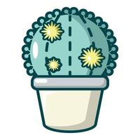 icono de cactus astrophytum, estilo de dibujos animados vector