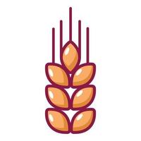 Wheat icon, cartoon style vector