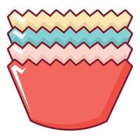 Baking molds icon, cartoon style vector