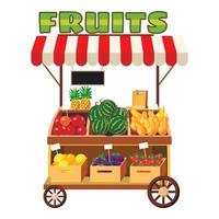 Fruit mobile snack icon, cartoon style vector