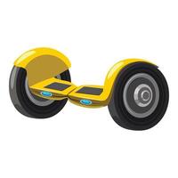 Self balancing hoverboard icon, cartoon style vector