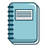 Notebook icon, cartoon style vector