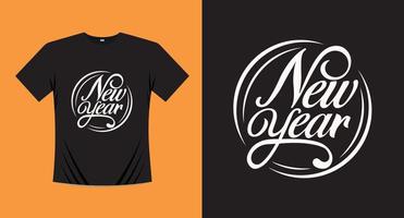 Happy new year t-shirt print design vector