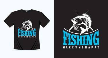 Fishing t-shirt print design template vector