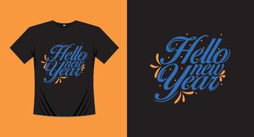 Happy new year t-shirt print design vector