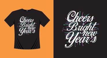 Happy new year t-shirt print design vector