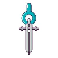 Compass icon, cartoon style vector