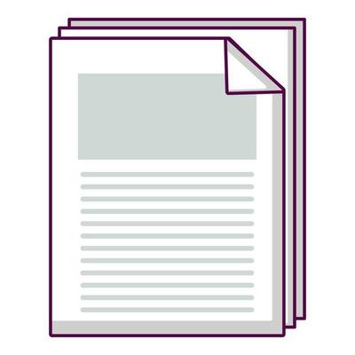 Files documents icon, cartoon style