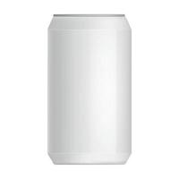 Tin can of drinks mockup, realistic style vector