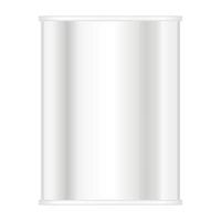 Tin can of meal mockup, realistic style vector