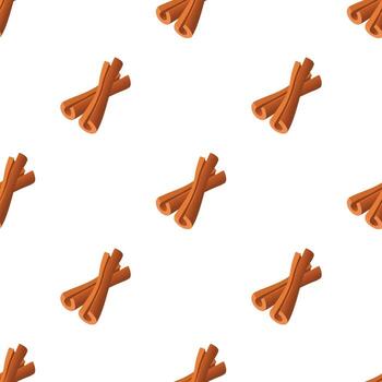 Cinnamon sticks pattern seamless vector