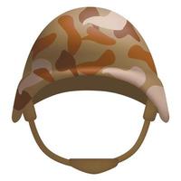 Desert camo helmet mockup, realistic style vector