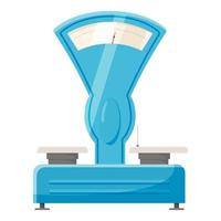 Old scales icon, cartoon style vector