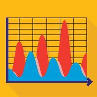 Diagram icon, flat style vector