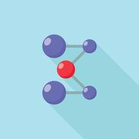 icono de molécula de forma, tipo plano vector