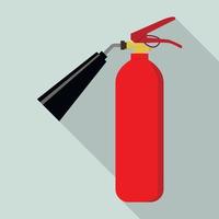 Red fire extinguisher tool icon, flat style vector