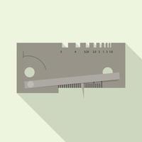 Welder measurement hand tool icon, flat style vector