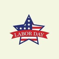 Usa labor day logo, flat style vector