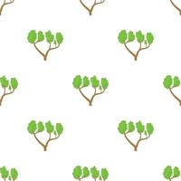 A tree with a spreading green crown pattern seamless vector