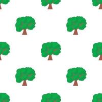 A tree with a spreading green crown pattern seamless vector