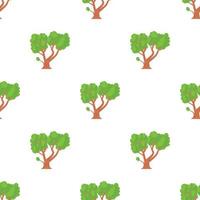 A tree with a spreading green crown pattern seamless vector