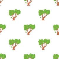 A tree with a spreading green crown pattern seamless vector