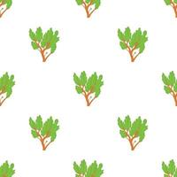 Green tree pattern seamless vector