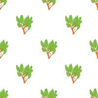 Green tree pattern seamless vector