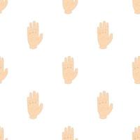 Hand showing five fingers pattern seamless vector